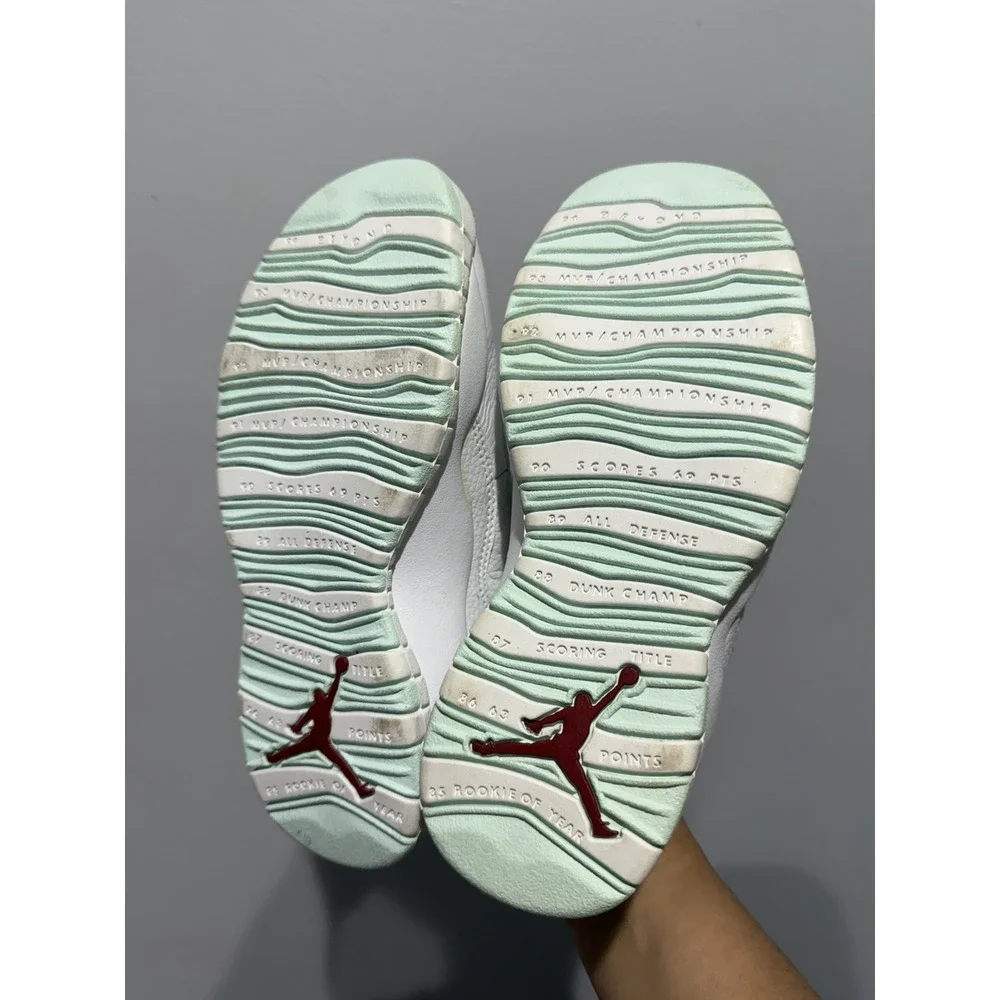Size 6 2005 Air Jordan 10 Retro GS Ice Green 310806 131‎ J